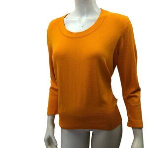 Nike Golf Fit Dry Womens Orange Knit Sweater Long Sleeve Lightweight Md